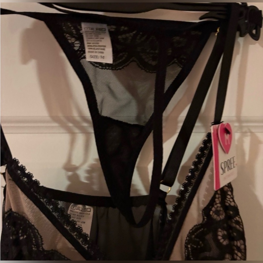 Flyaway Babydoll Set in Black